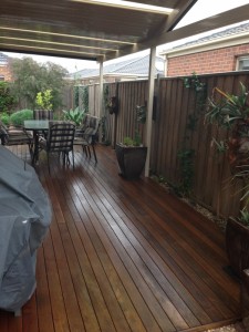 Under cover BBQ Area with Merbau Decking